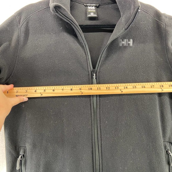 Helly Hanson Black Fleece Zip‎ Jacket Sz Medium - Picture 6 of 9